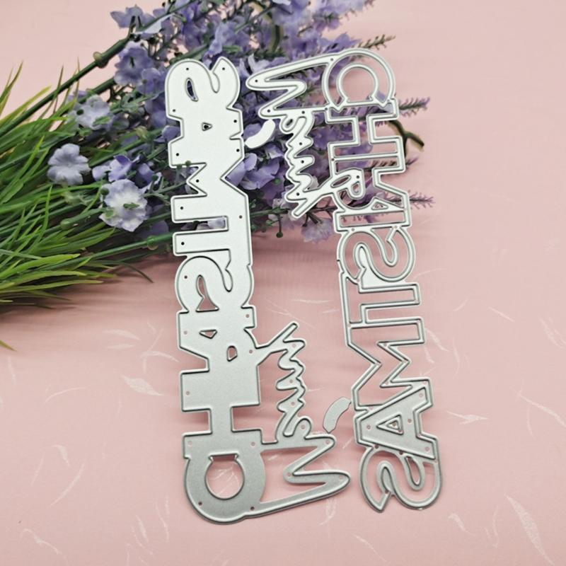 Merry Christmas Metal Cutting Dies Stencil DIY Scrapbooking Album Paper Template