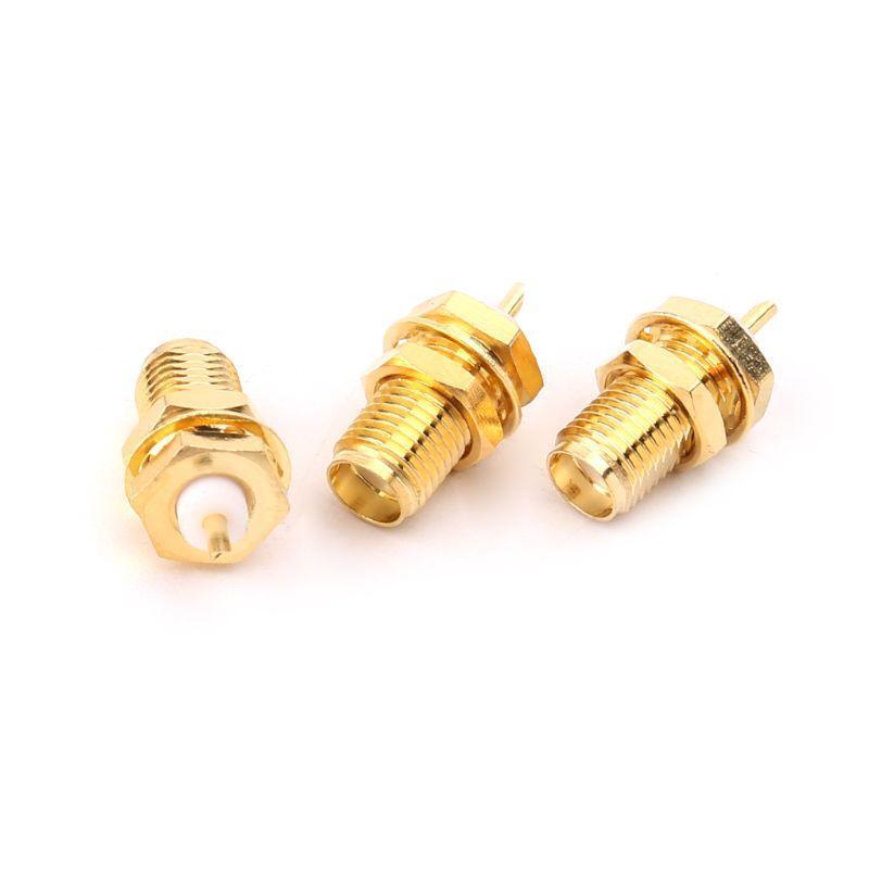 10pcs SMA-KY RF Connectors SMA Female Nut Bulkhead Handle Deck Clip Solder Cup