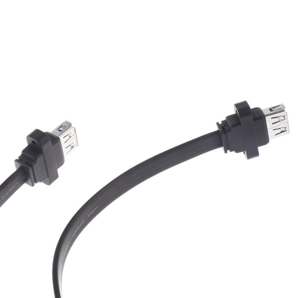 2Ports 50cm USB 3.0 Type A Female to Motherboard Header 20Pin Cable Adapter