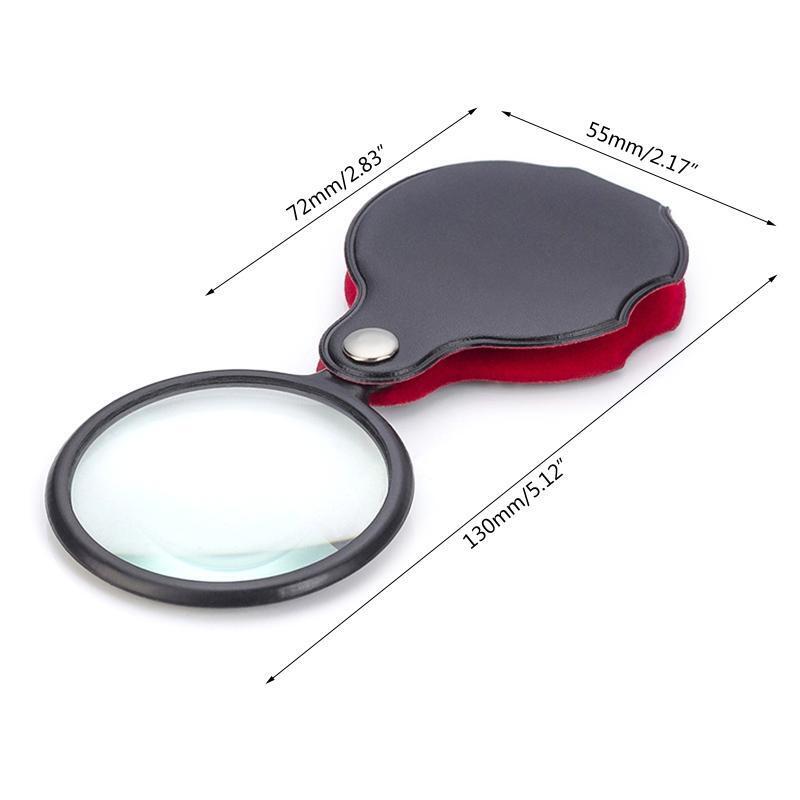 8X Jewelry Magnifier Folding Magnifying Glass Mini Pocket Hand Loupe Optical