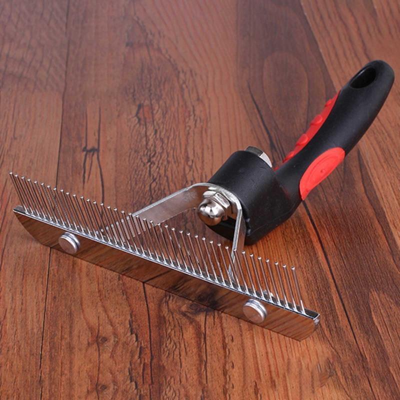Pet Dematting Comb Large Undercoat Rake Brush Effective Removing Knots for Dogs