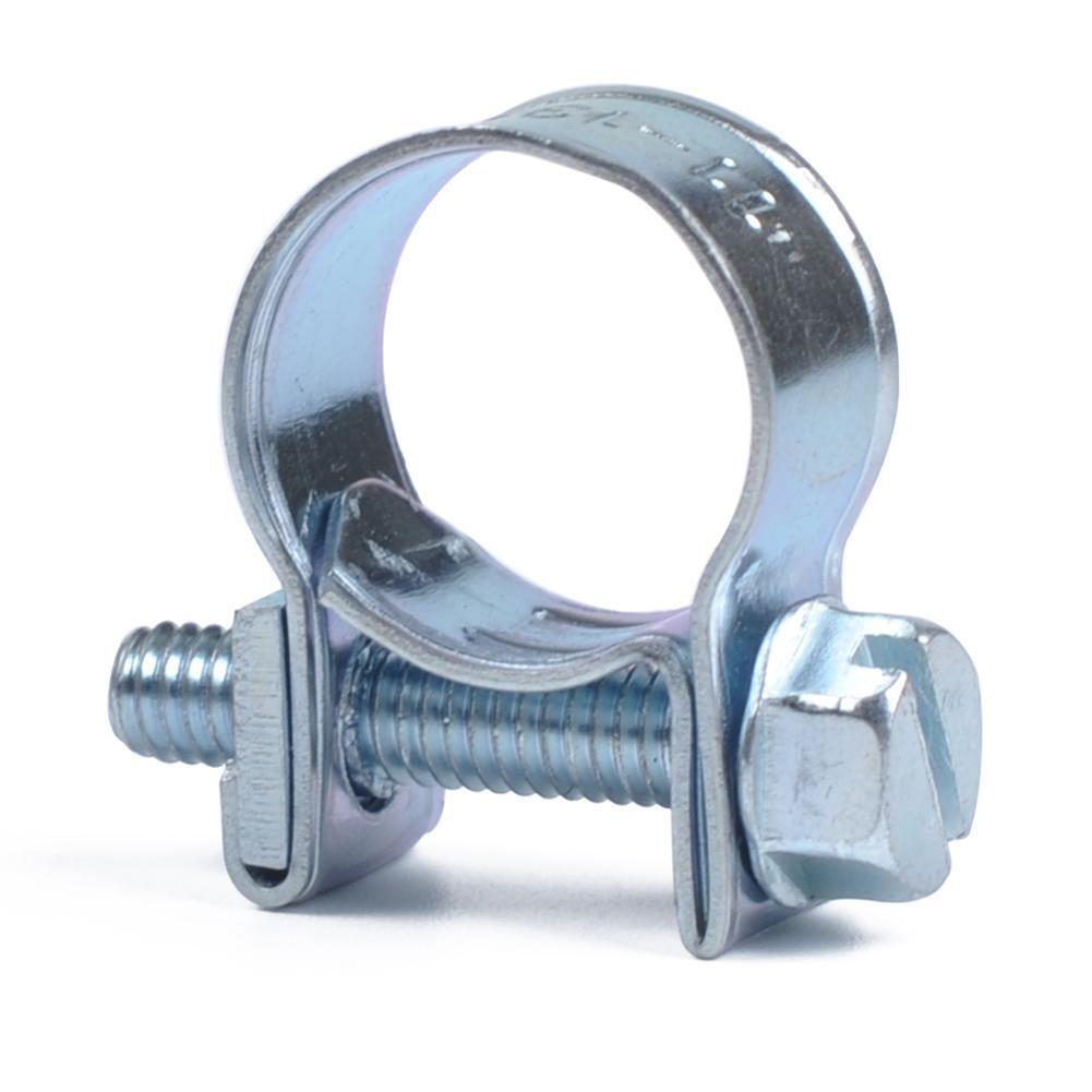 10pcs Carbon Steel Mini Fuel Injection Hose Clamps for Fuel Pipe (13-15mm)