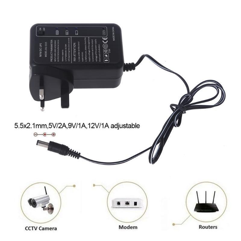 5000mAh 5V 9V 12V DC Output UPS Power Supply for WiFi Router Moderm LED Lamp Fan