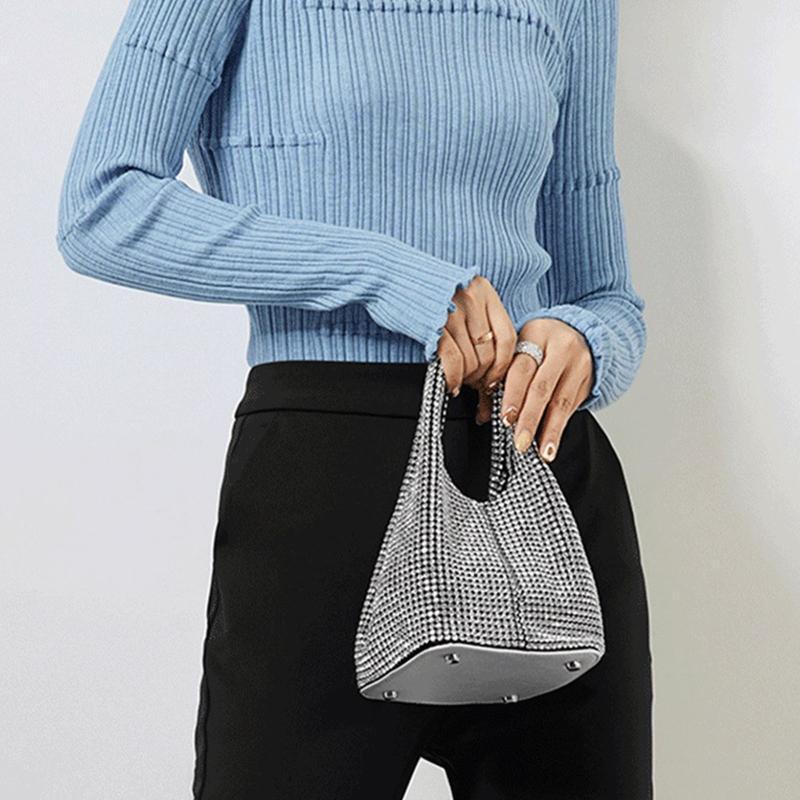 Glitter Rhinestone Evening Bag Fashion Top Handle Bags Cocktail Party Clutch