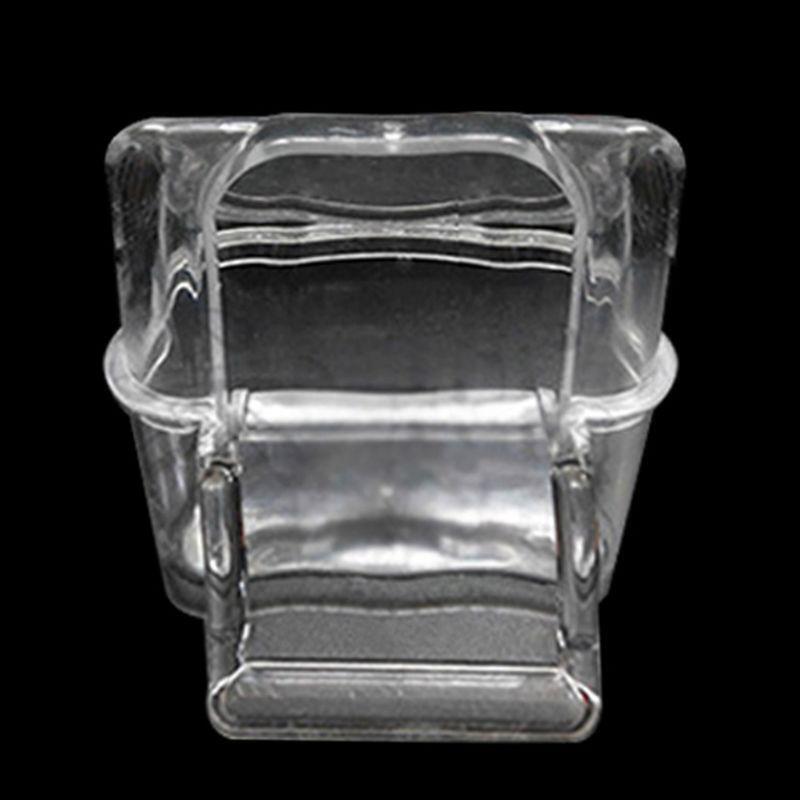 Parrot Bird Transparent Plastic Food Cup Bowl Company Clean Water Silo Waterer