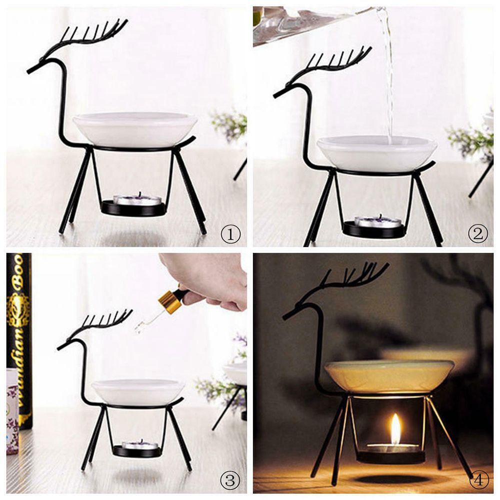 Tealight Holder Aroma Diffuser Aromatherapy Burner Essential Oil Lamp