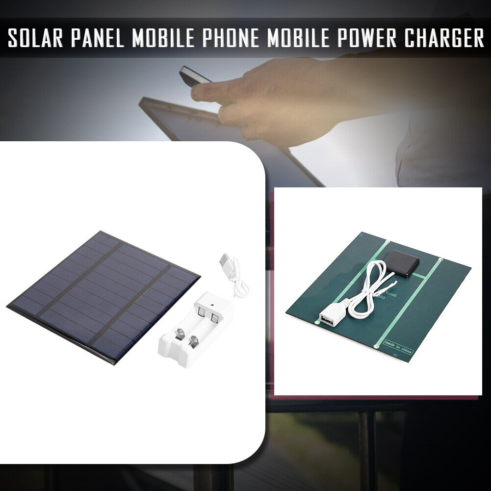 2.5W 5V USB Solar Battery Charger + AAA AA Rechargeable Battery Charger
