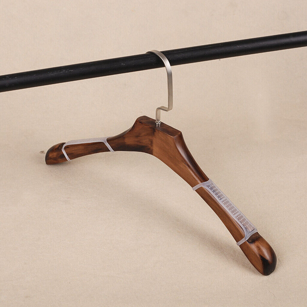 100 Non-Slip Silicone Hanger Grips Clothing Hanger Shoulder Strips Cover