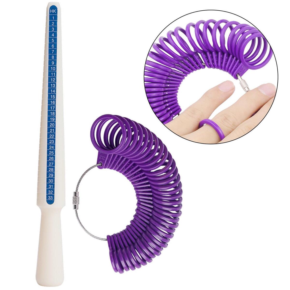 Ring Sizer Measure Tool Ring Gauges Finger Sizer Reusable for Wedding Rings