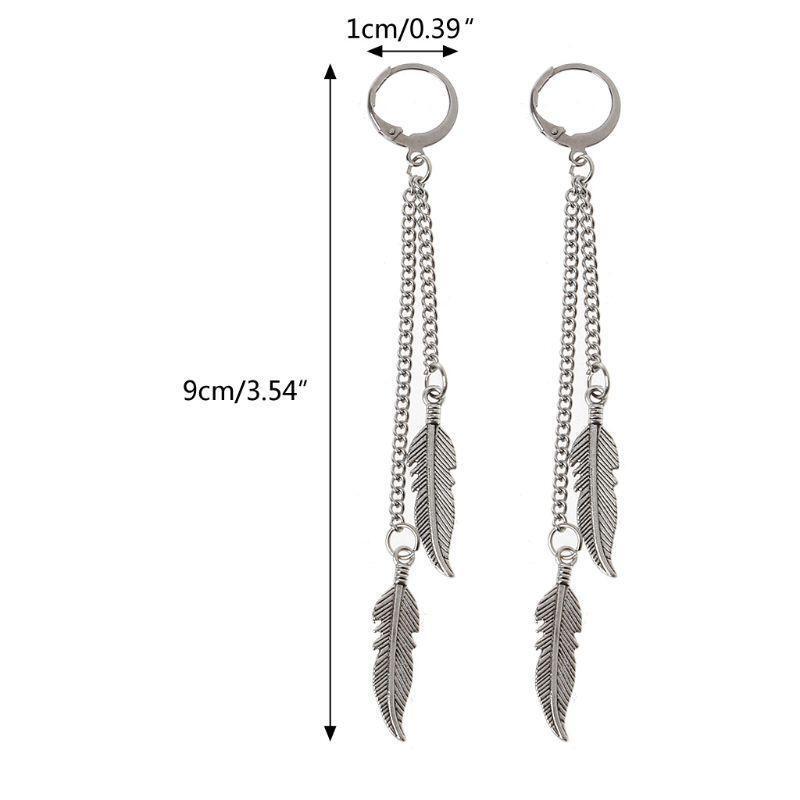 Stylish Tassel Dangle Earring Leaf Tassel Earrings Gift for Boyfriend Girlfriend