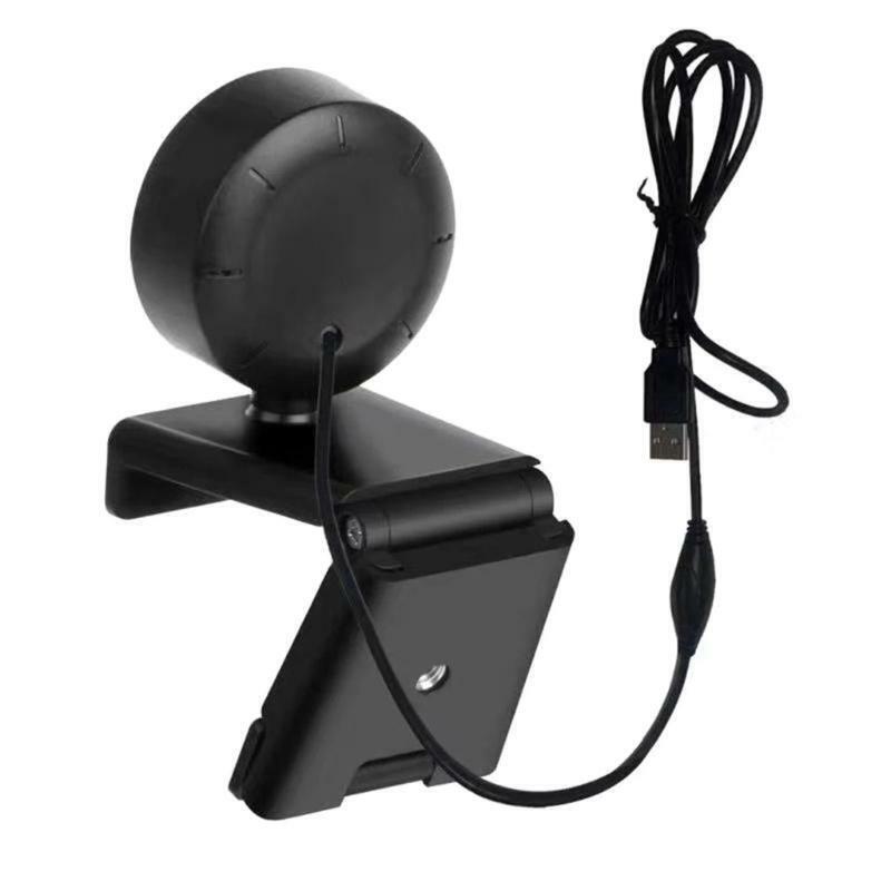 USB Streaming Webcam 1080P  Wide Angle Webcam with Ring Light & Microphone