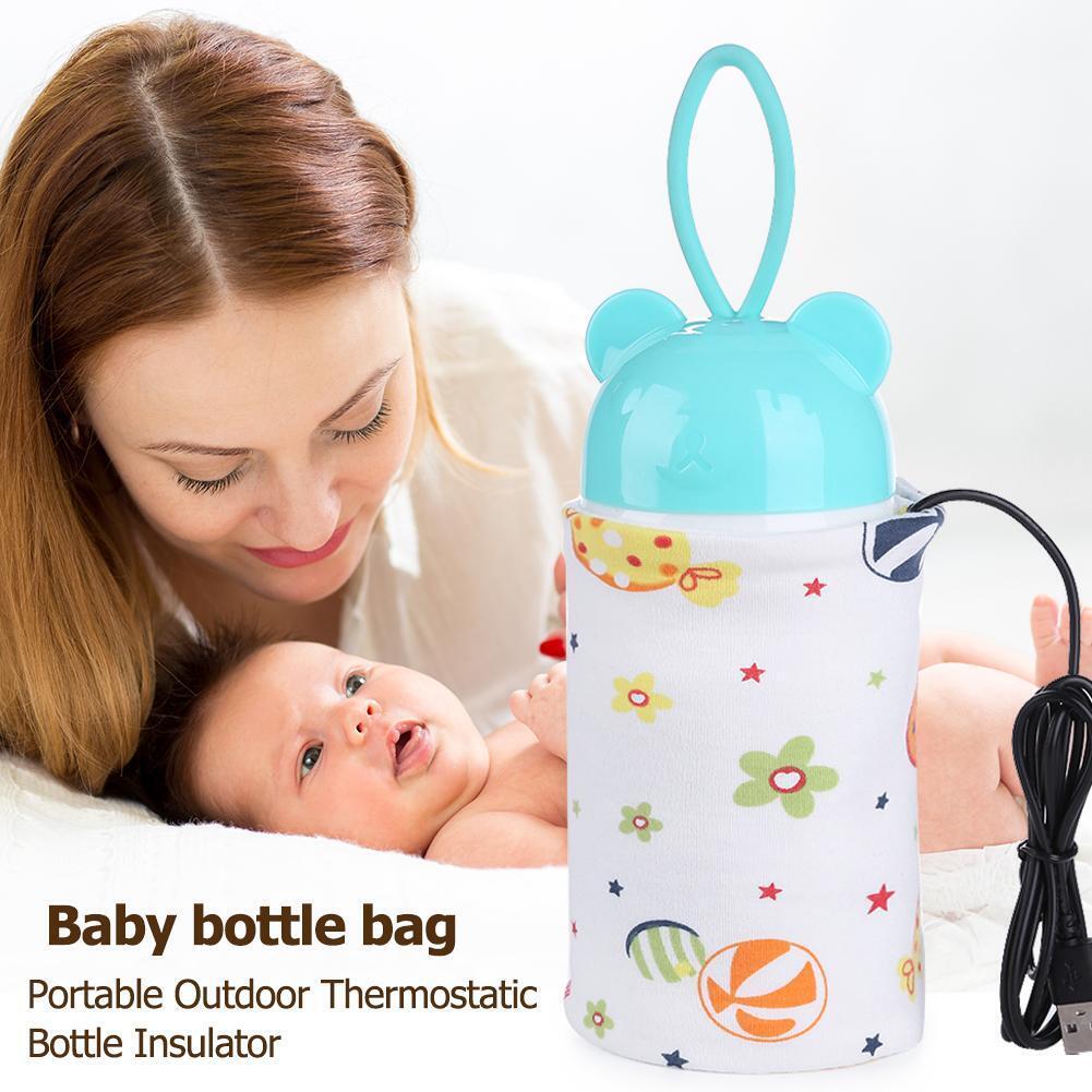 Baby Bottle Warmer Portable Milk Cup Heater Infants Feeding Bottle Bag (D)