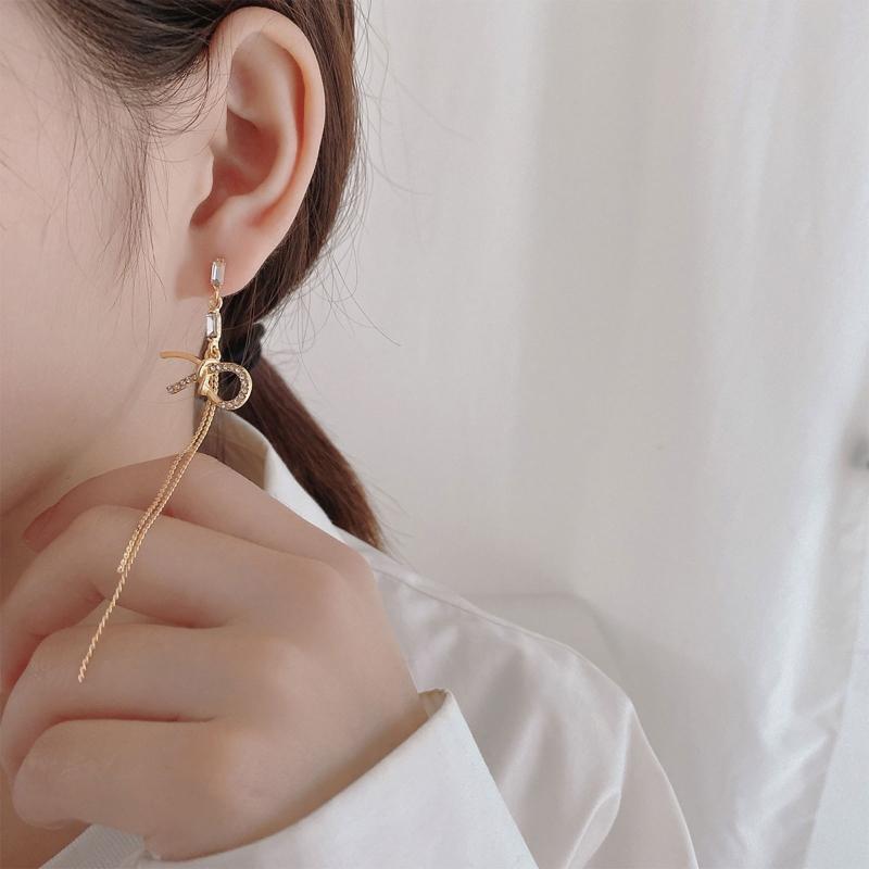 2 Pcs Long Tassel Dangle Drop Earrings Trendy Fashion Jewelry for Women Lady