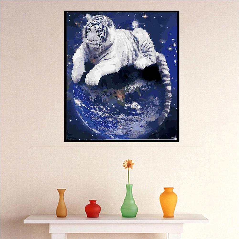 Tiger 5D Round Diamond Painting Embroidery DIY Cross Stitch Home Decor Gift