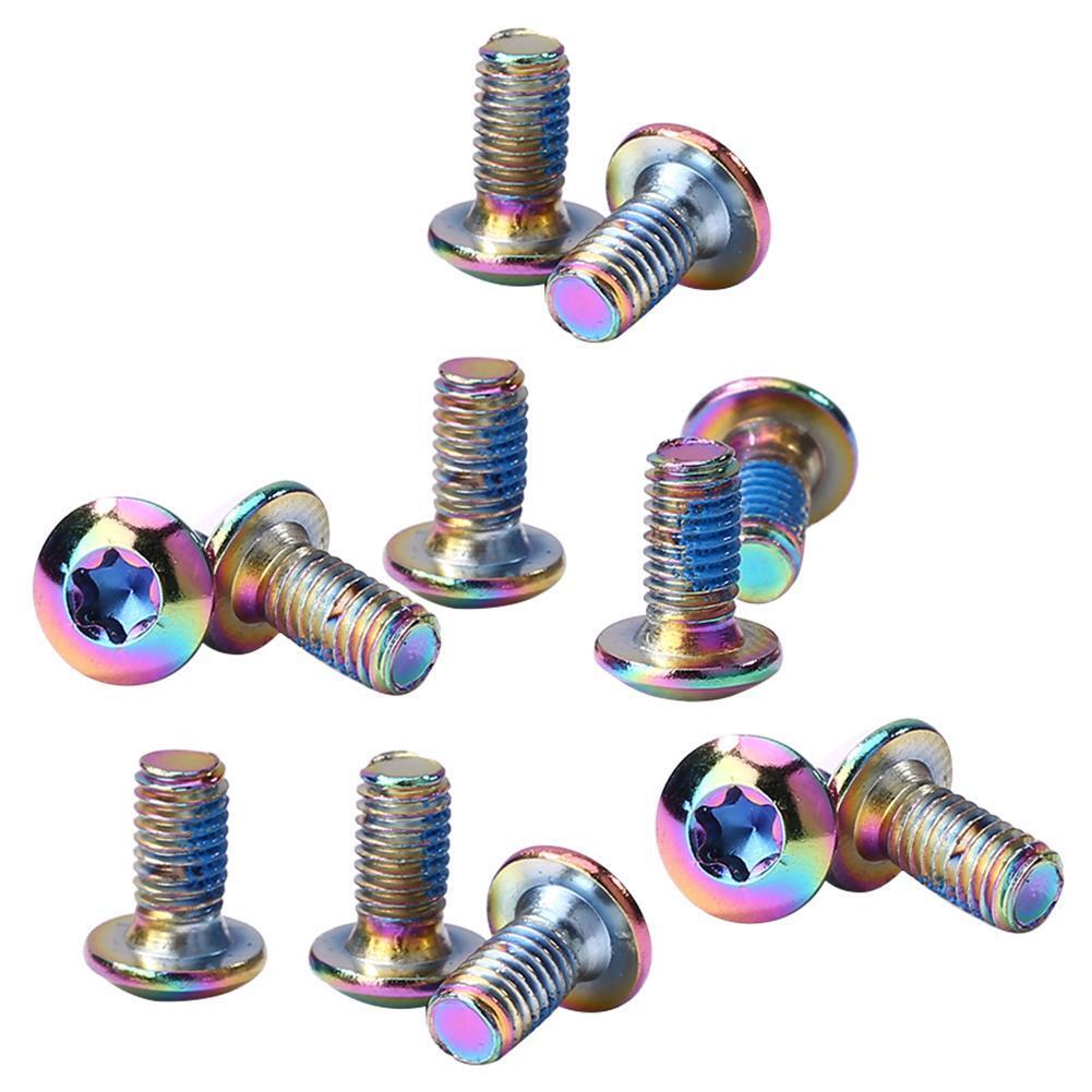 12pcs M5x8mm Disk Brake Bolts T25 Bike Bottle Holder Bolts Screw (Multi)