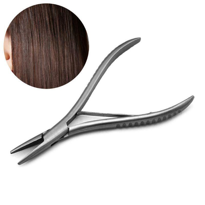 Flat Shape Stainless Steel Hair Extension Pliers Multi-Functi Hair Extension