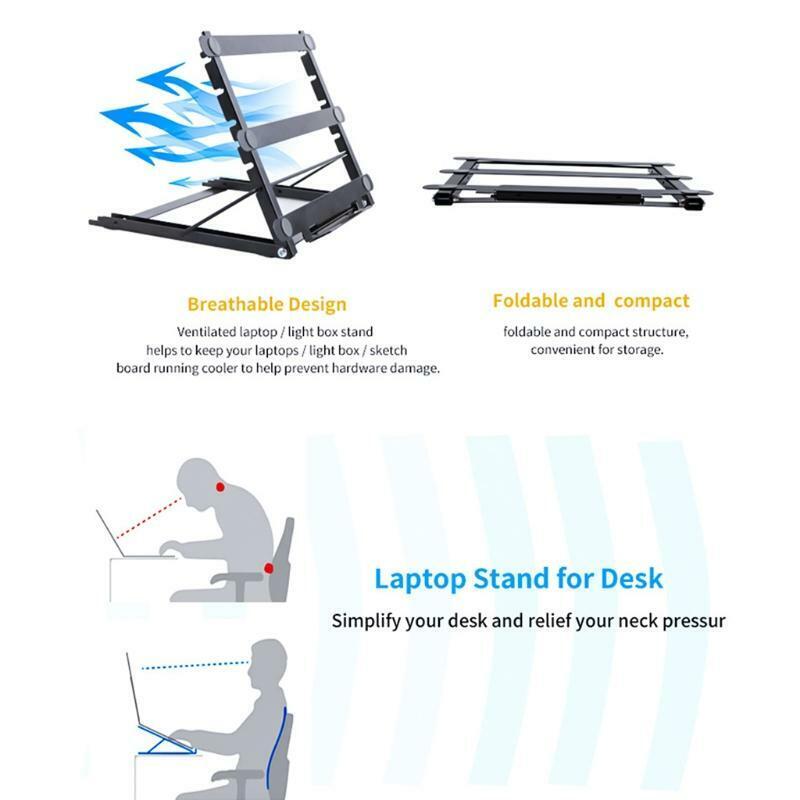 Tablet Copy Table Adjustable Height Anti-slip Hollow Design for Office Studio