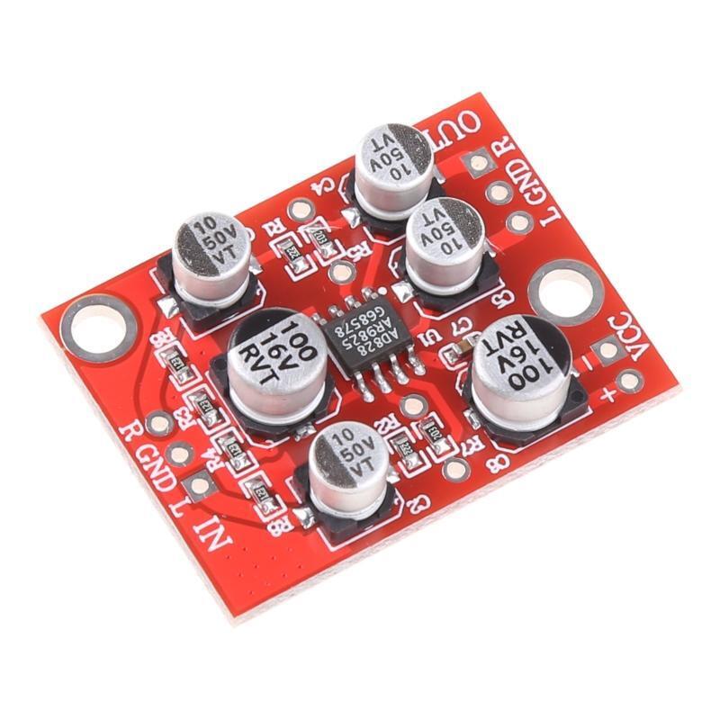 DC 5V-15V 12V AD828 Stereo Preamp Power Amplifier Board Preamplifier Module