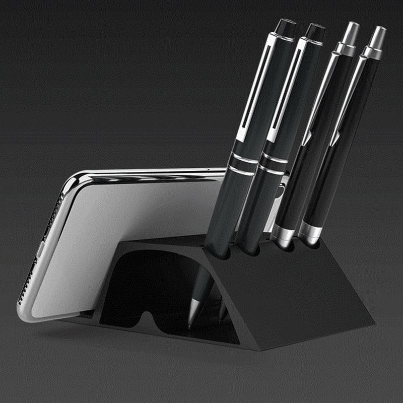 2 in 1 Pen Container with Phone Stand for All Mobile Phones iPads Stable