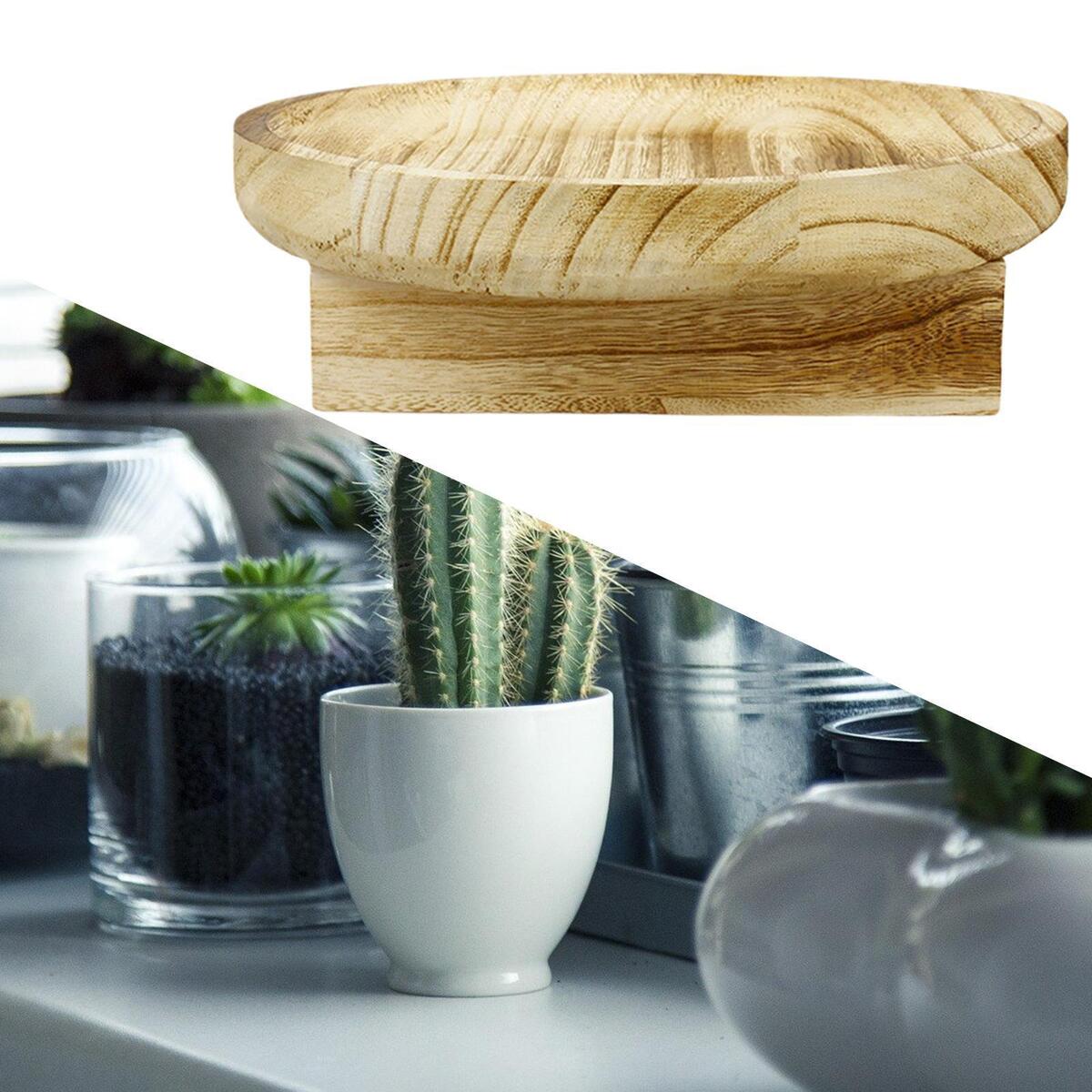 2x Wooden Plant Pot Riser for Porch Backyard Indoor Outdoor Flower Plant