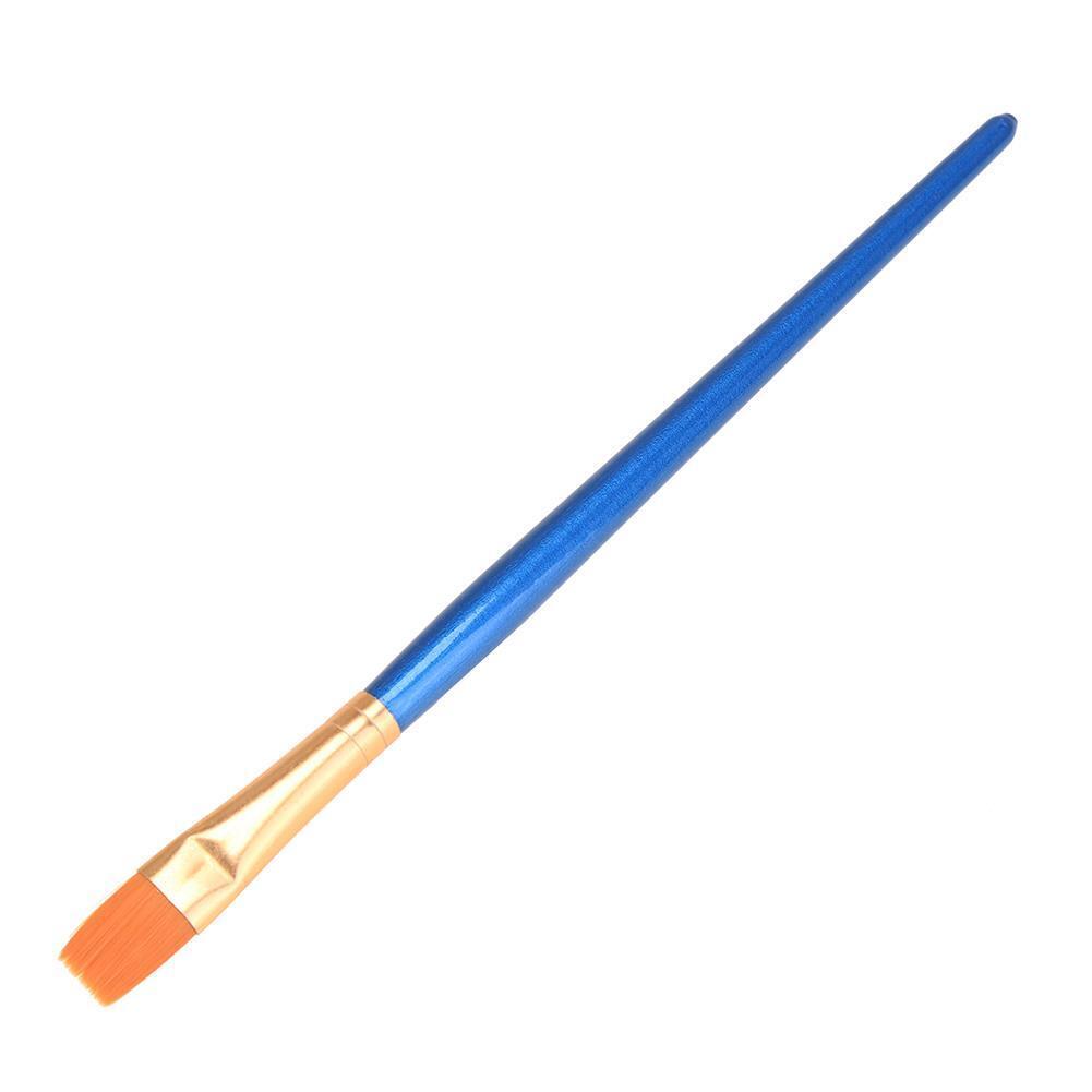 10pcs Blue Watercolor Gouache Paint Brushes Nylon Hair Painting Brush Set