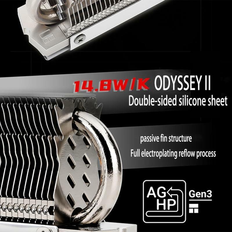 HR-09 2280 M.2 SSD Heatsink Solid Disk Radiator Cooler Pad Fully Electroplated