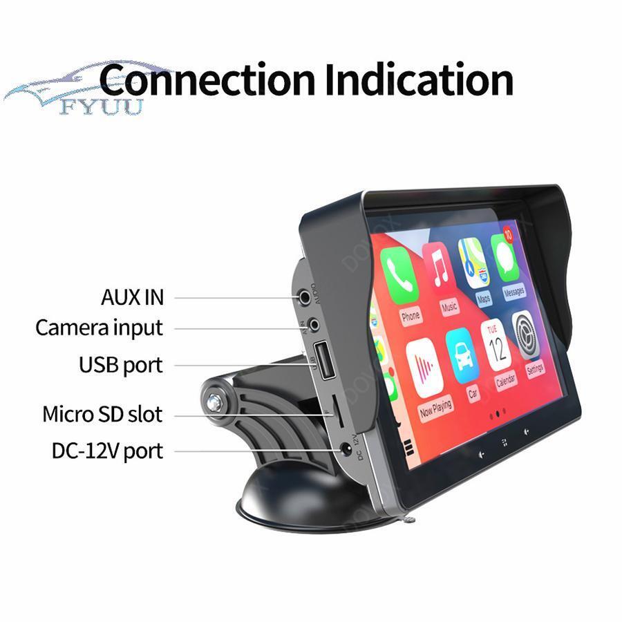 Universal 7''Screen For Wireless Carplay Android Auto Car Radio Player Stereo