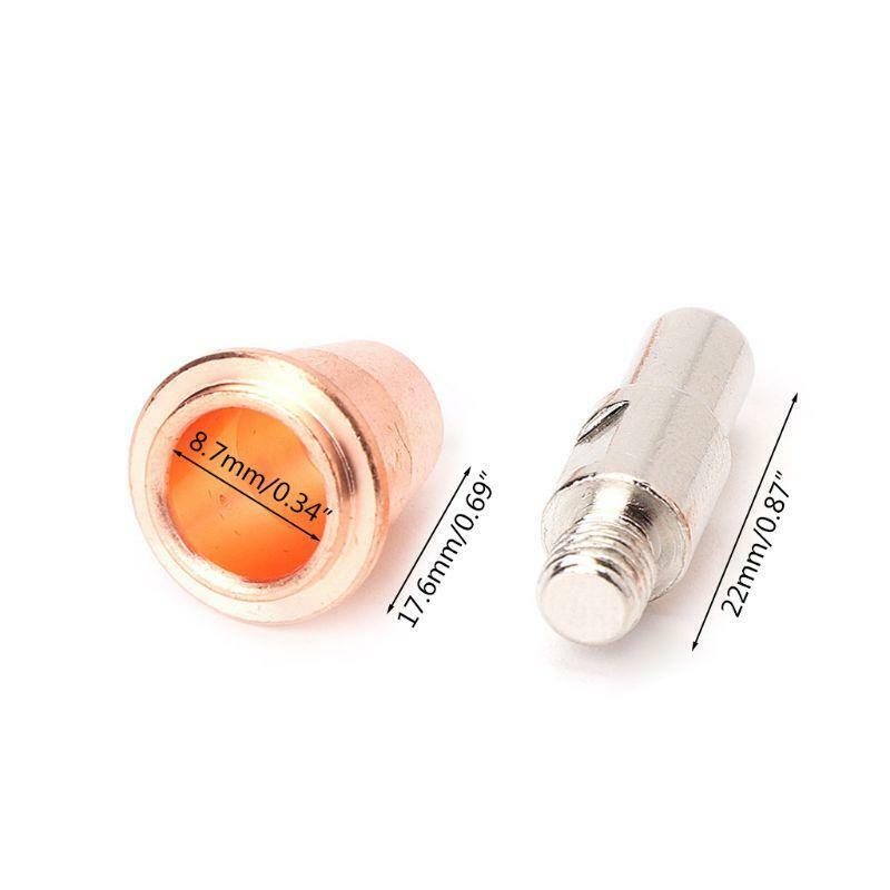 10Pcs/Set S45 Consumables Kit Electrode 0.8mm Nozzle Tip For Plasma Cutter Torch