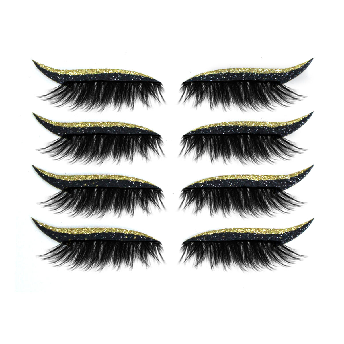 Eyelashes Reusable Eyeliner and False Eyelashes 2 In 1 Eyeliner Eyelashes Set