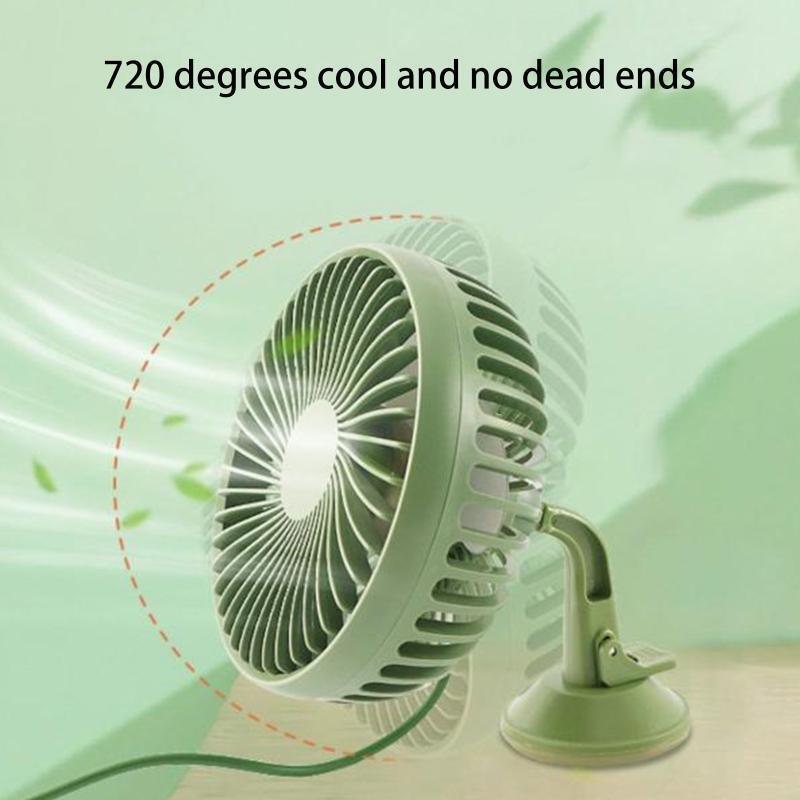 3 Speed Car USB Fan Portable Suction Cup Desktop Office Home Camping Outdoor