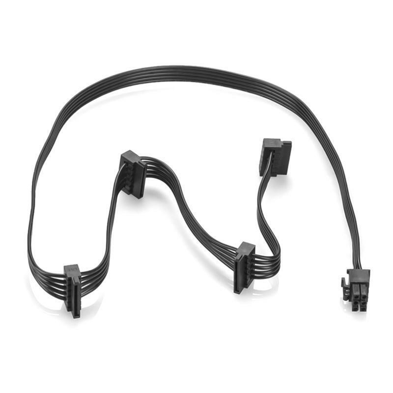 PCIE 6Pin Male 1 to 4 Sata Female Power Supply Splitter Cable for Corsair RM650X