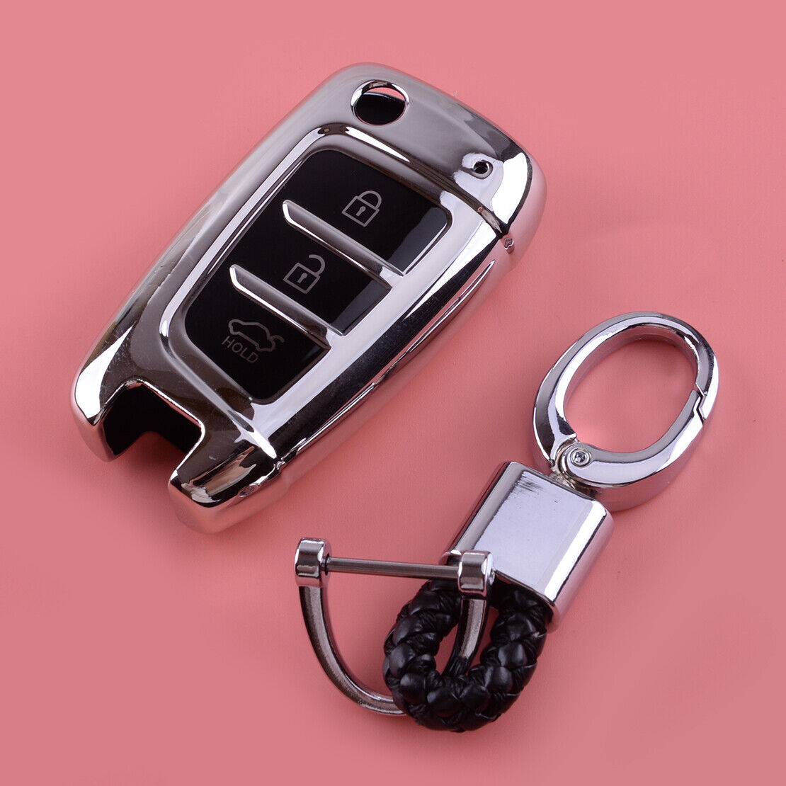 Remote Key Fob Case Cover Fit For Hyundai Santa Fe Elantra Palisade Venue Kona