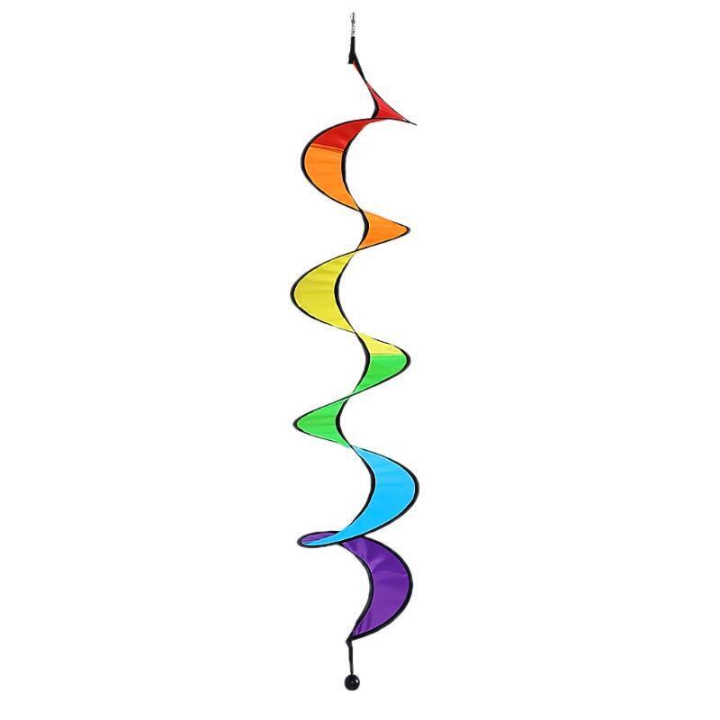 Colorful Foldable Rainbow Spiral Windmills Home Garden Camping Tents Decorations