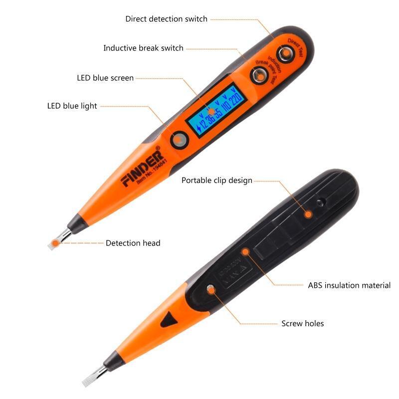 Digital Voltage Tester AC DC 12-250V Tester Electrical Voltage Detector for Home