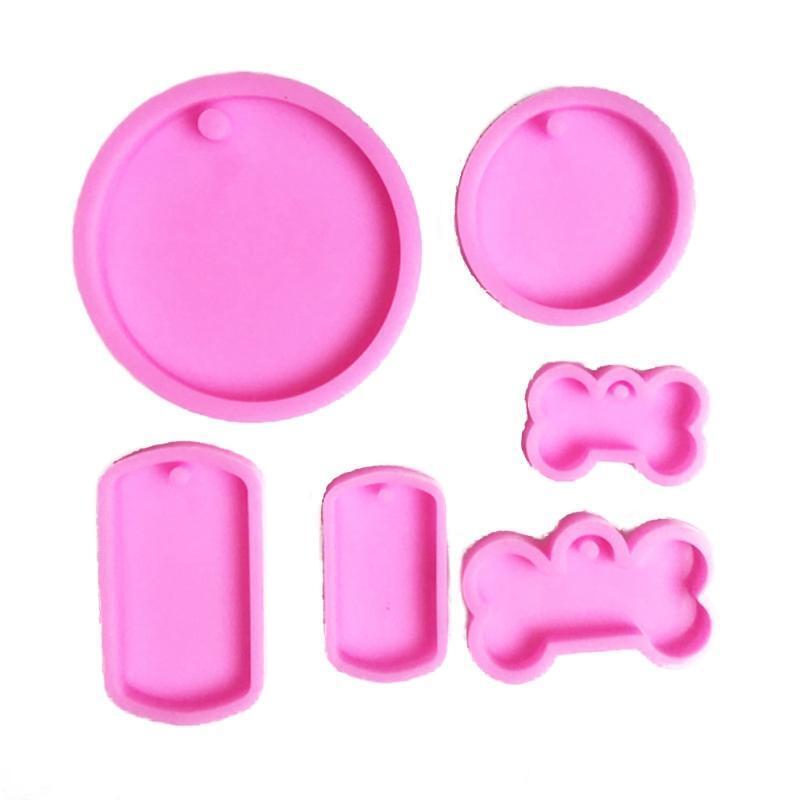 DIY Crafts Plaster Soap Jewelry Mold Pet Pendant Crystal Epoxy Mold Handmade