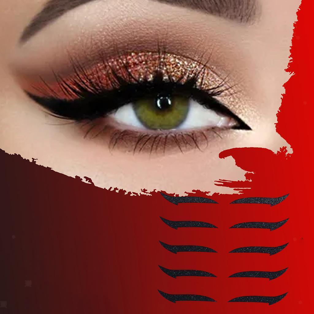 perfect cat liner winged eyeliner stencil tips 5 Pairs  Black