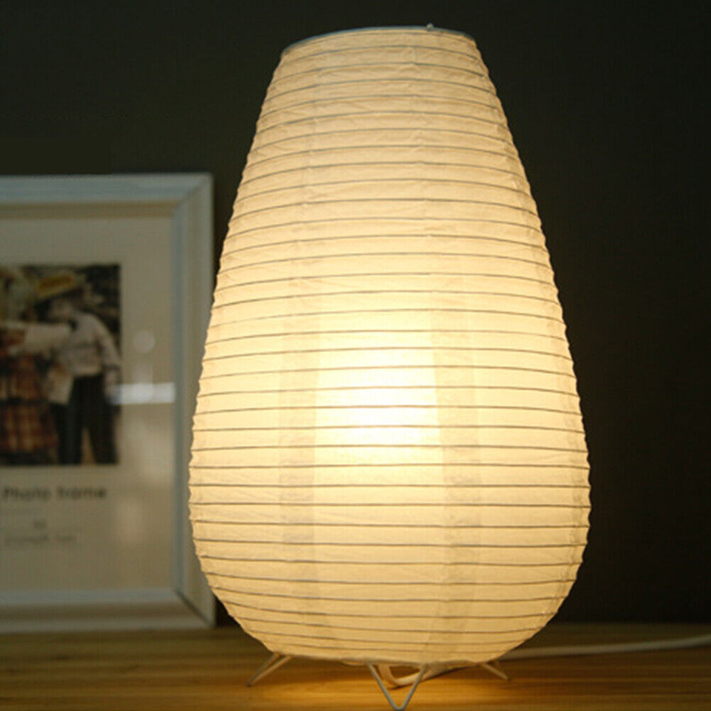 Nordic Paper Lantern Table Lamp Living Room Bedroom LED Decor Light (EU)