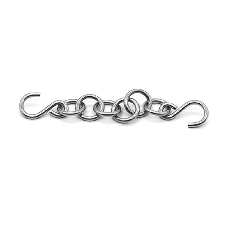 Heavy Duty Steel 9" Safety Chain with Hooks for Car Dent Repair Chain Crowbar