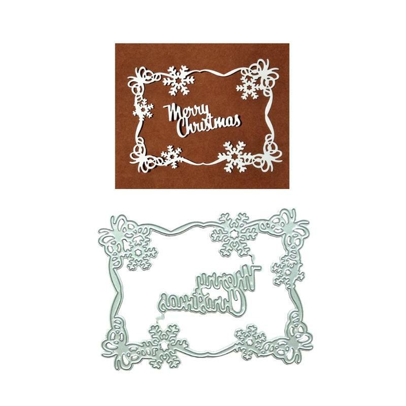 Merry Christmas Snowflakes Metal Cutting Dies Stencil DIY Scrapbook Album Paper