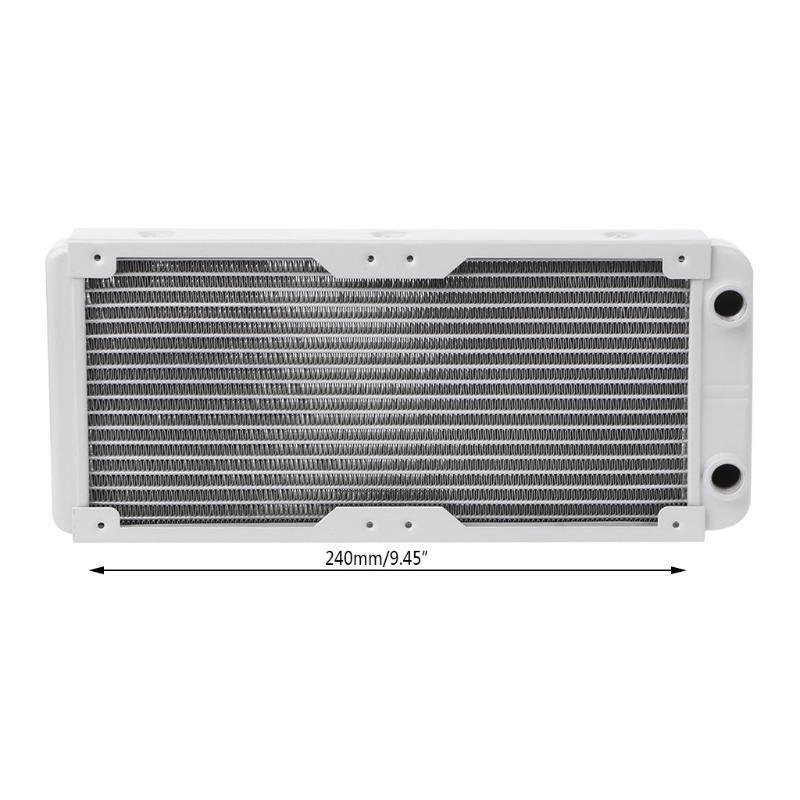 240mm Aluminum Computer Radiator Water Cooler 18 Tube CPU Heat Sink Exchanger