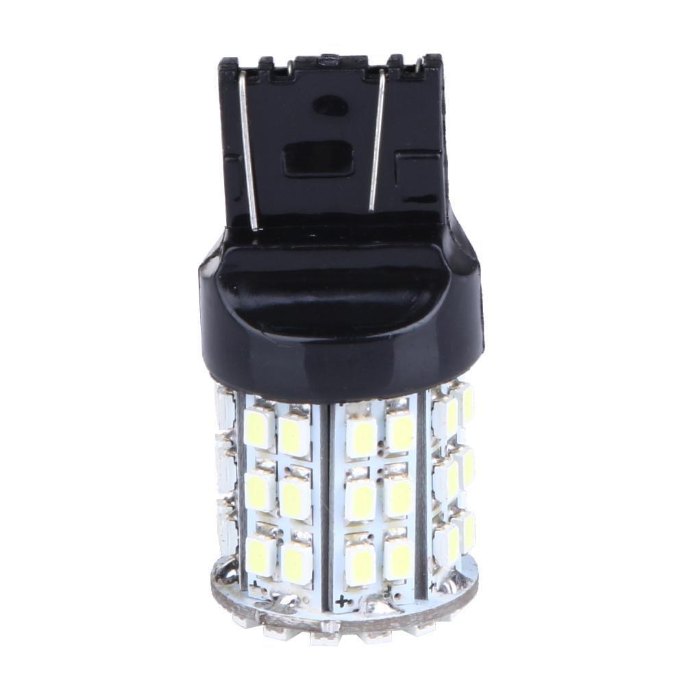 2X T20 W21W 7443 7440 LED 64-SMD 1206 Tail Stop Brake Light Bulb Lamp White