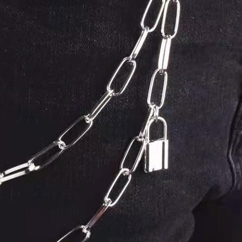 6 Pieces Pendant Pant Chain Women Multi Layer Street Metal Trousers Key Chain