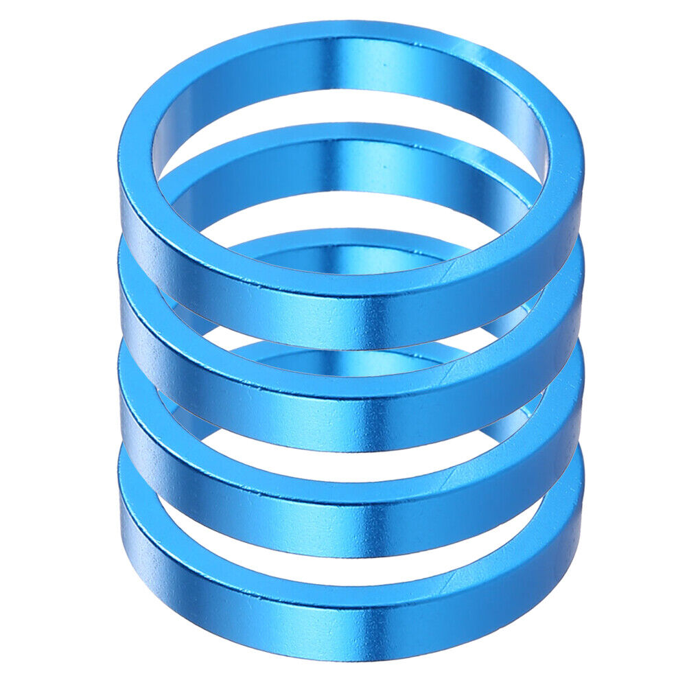 4x Bicycle Front Fork Washer MTB Bike Headset Spacers Gasket Ring (Blue)
