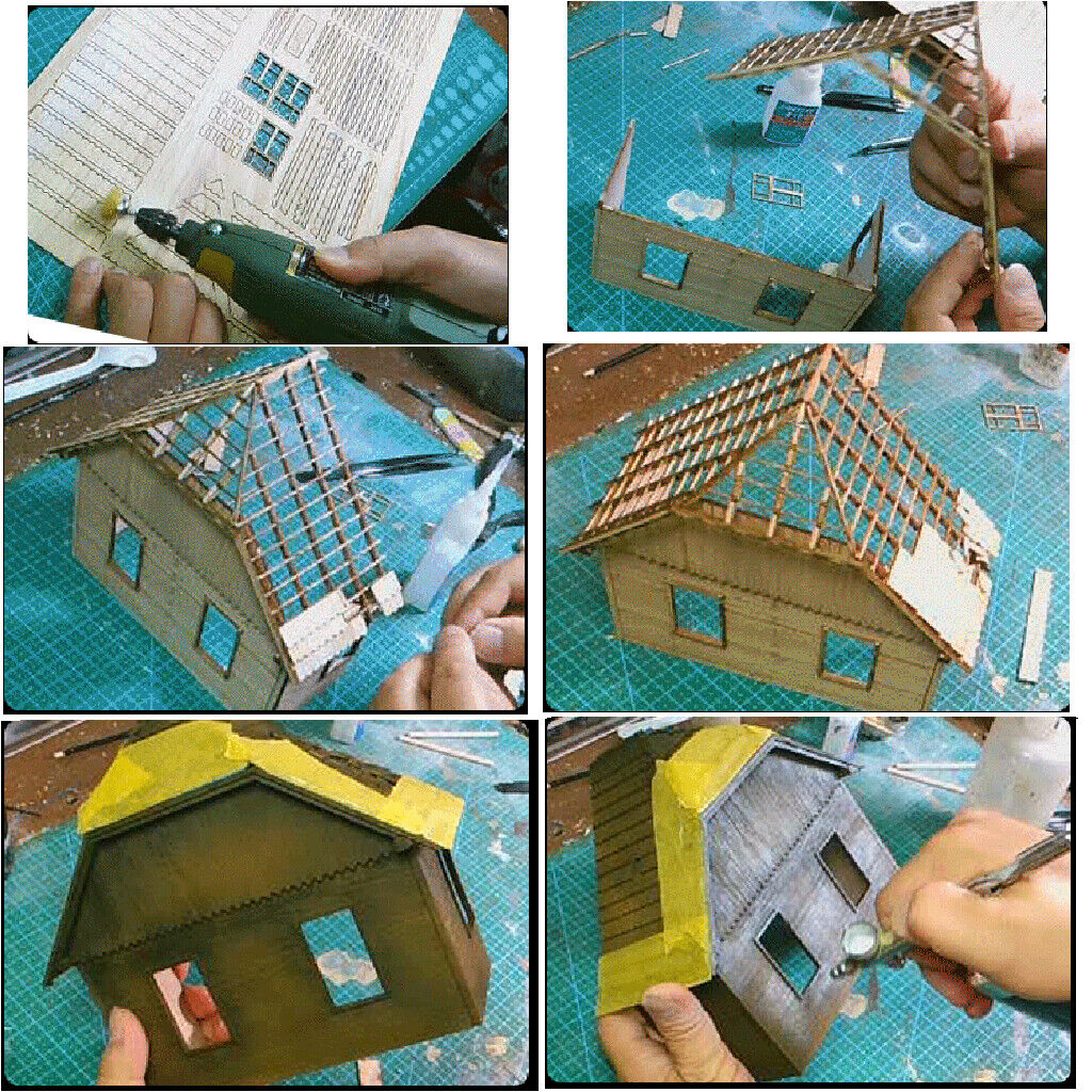 Hobby DIY Puzzles Unassembled   Ruins House 1:35 War Layout