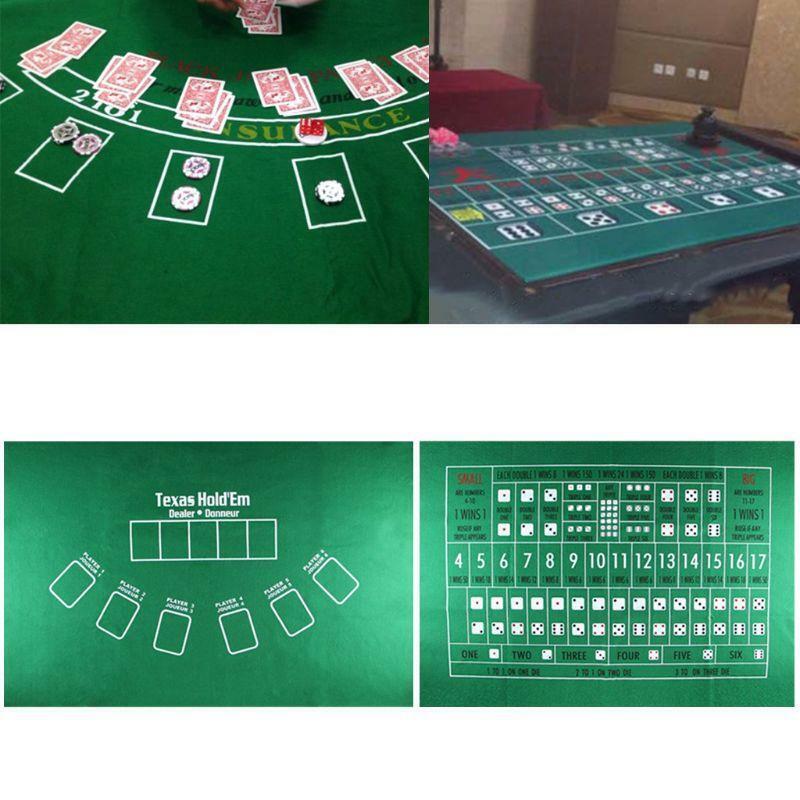 Flannel 21 Points Dice Table Mat TX Hold'em Tablecloth Casino Family Party
