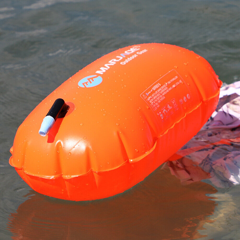 Inflatable Swimming Float Air Dry Bag PVC Buoy Water Sport Bag (Orange)