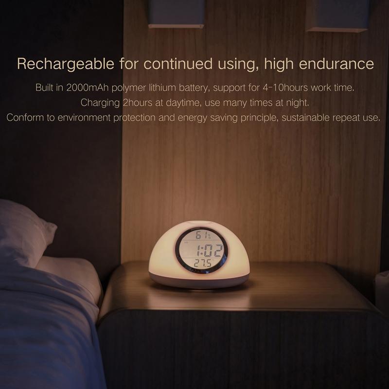 Gesture-Sensing Colorful Light, Digital Alarm Clock for Kids Teen Bedroom Gift