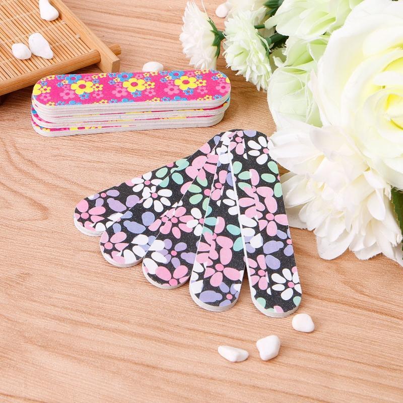 1PC Double Side Round Shape Nail Files Sanding Manicure Tools Nail Art Tips New