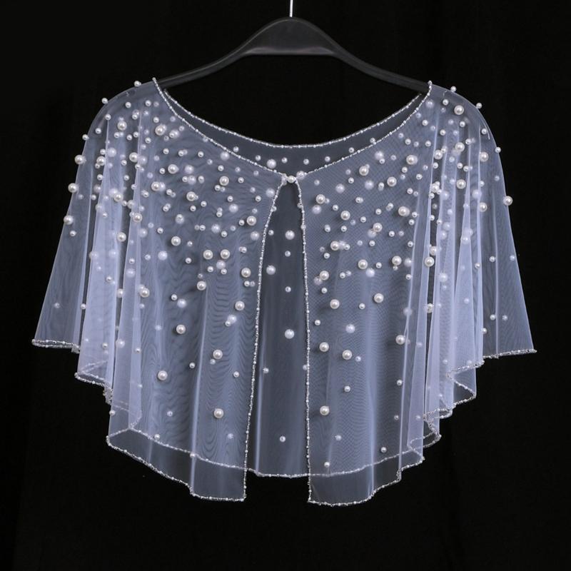 Delicate Beads Embroidery Bridesmaid Capelet Shrug for Party Evening Dress