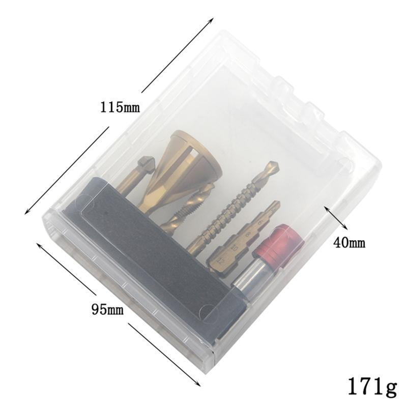 6 Pcs/set Deburring External Chamfering Tool Chamfer Drilling Bit Step Drill Bit